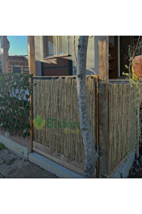120cm X 200cm Afyonkarahisardan Misina Ipli Doğal Bambu Kamış Çit,bahçe Çiti,hasır Çit, Gölgelik