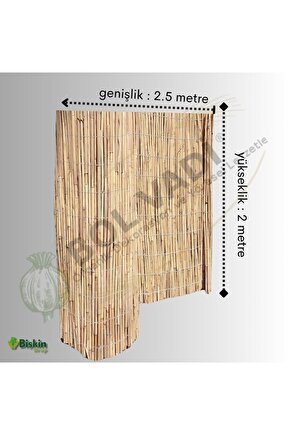 BOL VADİ 2X2.5 DOĞAL HASIR KAMIŞ BAMBU yükseklik iki genişlik iki buçuk