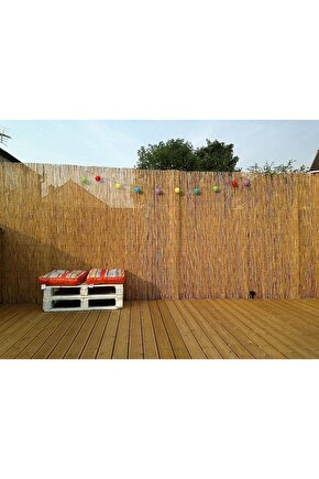 2mx8m Bişkin Reed Fence Misina Ipli Doğal Bambu Kamış Çit,bahçe Çiti,balon Çiti,hasır Çit, Gölgelik