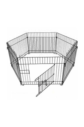 Metal Köpek Oyun Alanı Çit 70x69 Cm Altı Parça