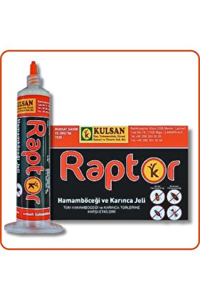 Raptor Hamamböceği Kalorifer Böceği Jeli | 35 Gram