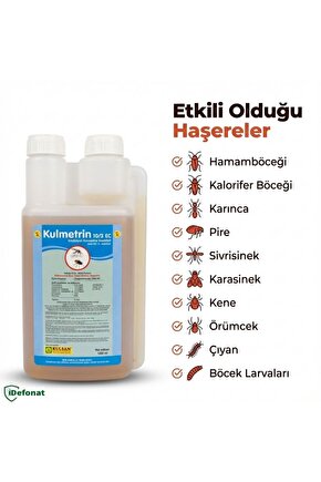 Kulmetrin 103 ec genel amaçlı haşere ilacı 1 litre (Kokulu)