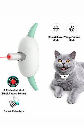 USB BAŞLIKLI ŞARJLI LAZERLİ KEDİ TASMA OYUNCAĞI LAZER OYUNCAK