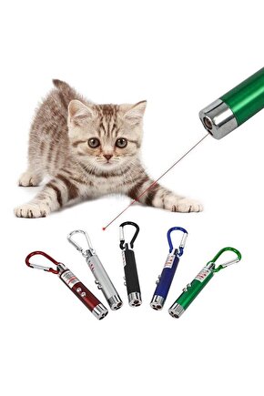 Kedi Lazer Oyuncak 3 Aşamalı 1 Adet Kedi Eğitim Oyuncağı Ledli Kırmızı Işık British