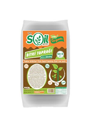 Bitki Topragı 4 Ü 1 Arada 50 Lt Organik Hayvansal Gübre Perlit Ve Pomza Katkılı