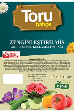 Zenginleştirilmişti Torf 5 Lt 4 Paket 20 Lt Organik Hayvansal