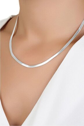 Bh Td075 Silver Yassı Italyan Kolye