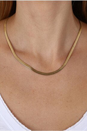 Bh Td075 Gold Zincir Çelik Kolye