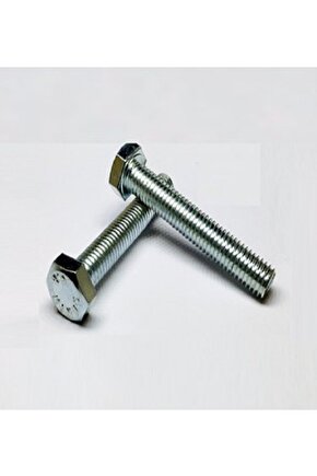 M10X35mm ANAHTAR BAŞ METRİK CİVATA - BEYAZ - DİN933 - 20 ADET