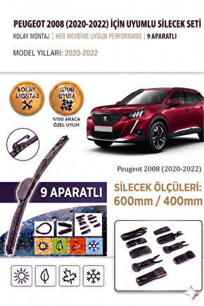 Peugeot 2008 Ön Cam Silecek Takımı 2020-2022