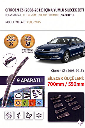 Citroen C5 Ön Cam Silecek Takımı 2008-2015