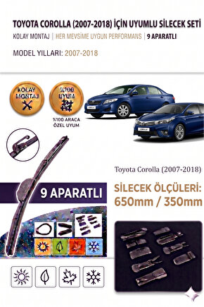 Toyota Corolla Ön Cam Silecek Takımı 2007-2018