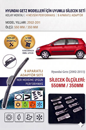 Hyundai Getz Ön Cam Silecek Takımı 2002-2011