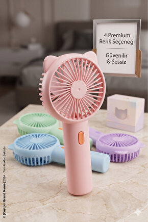 Şarjlı El Fanı 3 Kademe Seyahat Vantilatör Taşınabilir Mini Fan