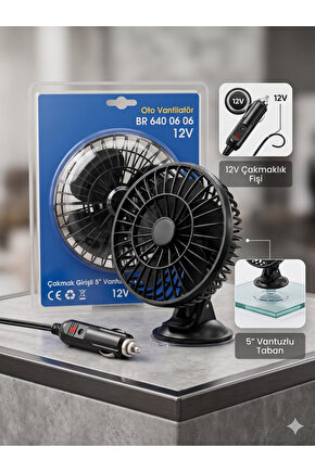 Araç İçi Torpido Üstü Tek Fanlı Oto Vantilatör