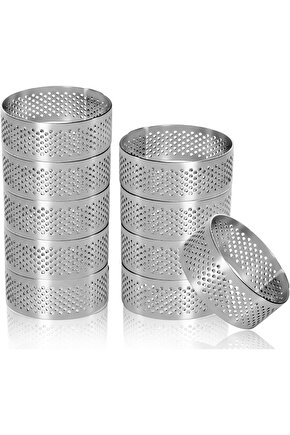 Mold Chef Yuvarlak Delikli Tart Kalıbı Çap 6cm 10 Adet