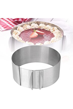 Mold Chef Yuvarlak Ayarlanabilir Pasta Kek Kalıbı Derinlik 8 cm