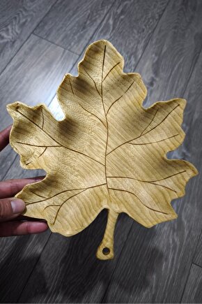Limba Ağacından Dekoratif Çınar Yaprağı