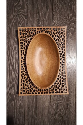 Ahşap Tabak, Hediyelik Dekor Tabak, Kase, Meyvelik, Salata Kasesi, Sunum Tabağı
