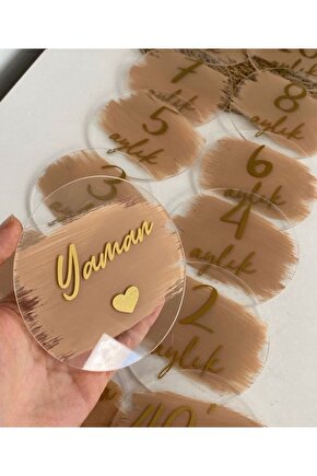 Anı Diskleri, 15 Adet Set, Fotoğraf Sahnesi Yuvarlak Pleksi Disk Yenidoğan Sahne Kilometre Taşı Disk