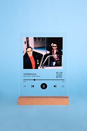 Kişiye Özel Hediye Youtube Qr Plak - Barkodlu Plak Youtube Qr Kod
