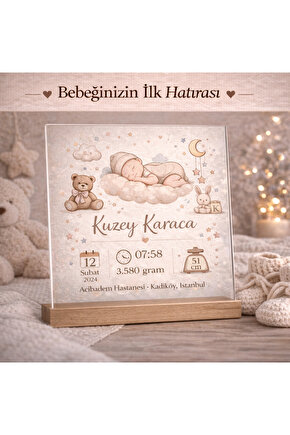 Kişiye Özel Bebek Doğum Hatırası Tablosu – İlk Anı Tasarımı
