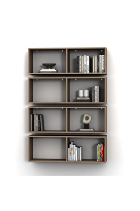 KUTU RAF - MODEL 5 (DERİNLİK 15 CM ) HARELİ CEVİZ (MAT)
