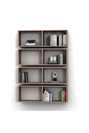 KUTU RAF - MODEL 5 (DERİNLİK 20 CM ) HARELİ CEVİZ (MAT)