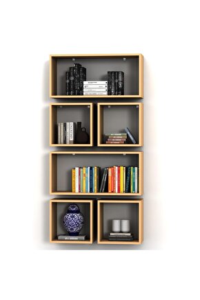 KUTU RAF - MODEL 13 ( DERİNLİK 30 CM ) AKÇAAĞAÇ ( MAT )