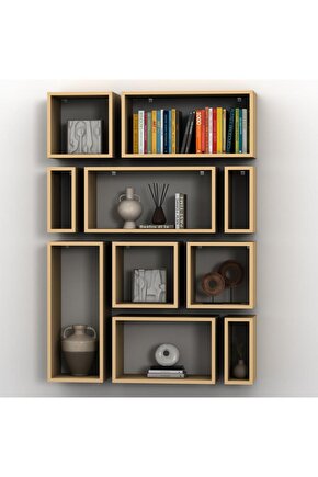 KUTU RAF - MODEL 7 (DERİNLİK 20 CM ) KREM ( MAT )