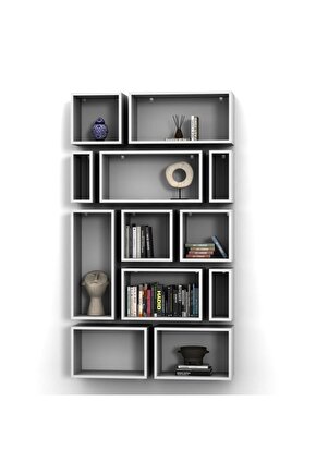 KUTU RAF - MODEL 6 (DERİNLİK 15 CM ) BEYAZ ( MAT )