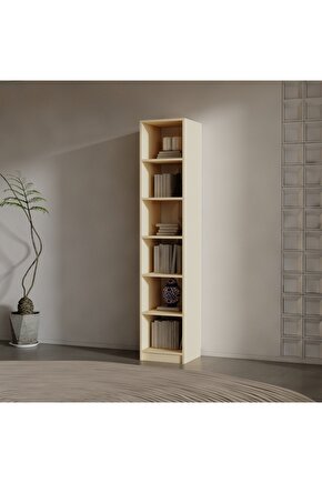 TOSCO SUNTALAM KİTAPLIK ( 200 X 40 X 40 ) KREM ( MAT )