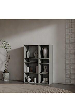 LİME SUNTALAM KİTAPLIK ( 140 X 100 X 37 ) ANTRASİT ( MAT )
