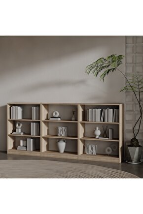 LUCCA 3 LÜ SUNTALAM KİTAPLIK ( 106 X 240 X 28 ) CORDOBA ( MAT )