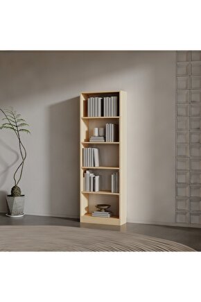 AND SUNTALAM KİTAPLIK ( 180 X 60 X 24 ) AKÇAAĞAÇ ( MAT )