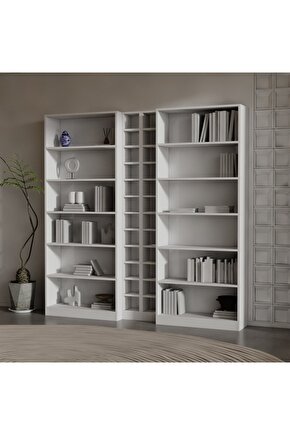 MAX SUNTALAM KİTAPLIK ( 200 X 200 X 28 ) BEYAZ ( MAT )