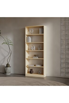 EBY SUNTALAM KİTAPLIK ( 200 X 80 X 28 ) KREM ( MAT )