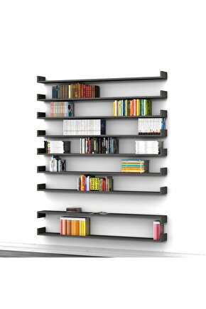 BOOK  DUVAR RAF SET ANTRASİT ( MAT )