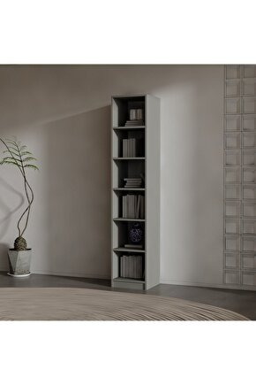 TOSCO SUNTALAM KİTAPLIK ( 200 X 40 X 40 ) ANTRASİT ( MAT )