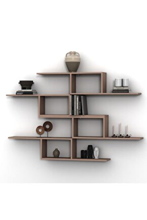OXO  DUVAR RAF SET HARELİ CEVİZ (MAT)