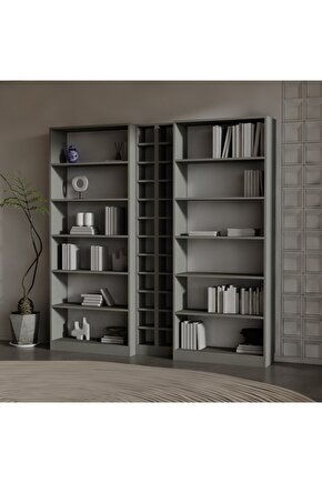 MAX SUNTALAM KİTAPLIK ( 200 X 200 X 28 ) ANTRASİT ( MAT )