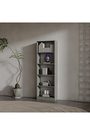 İLAY SUNTALAM KİTAPLIK ( 200 X 60 X 24) ANTRASİT ( MAT )