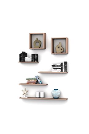 WOLSBURG  DUVAR RAF SET HARELİ CEVİZ (MAT)