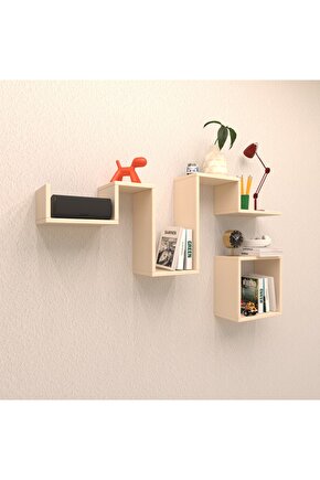 Heart Duvar Rafı Krem ( Mat )