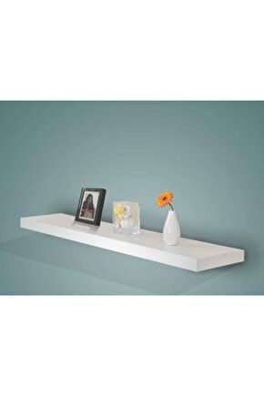 50 X 15 Gizli Bağlantılı Duvar Rafı ( Mat Beyaz )