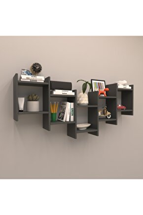 Duvar Raf Set -23 Antrasit ( Mat )