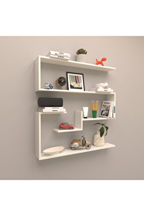 Agra Duvar Raf Set Beyaz ( Mat )