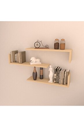 Akçaağaç Mat 3 Lü L Raf Set 60 cm