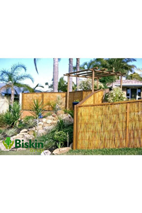 125CM Yükseklik X 300CM Genişlik Doğal Bambu Kamış Hasır Çit Dekoratif Bahçe Balkon ve Duvar Çiti .