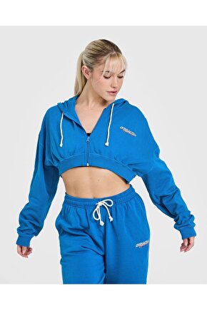 Oneractive Crop Ceket Mavi